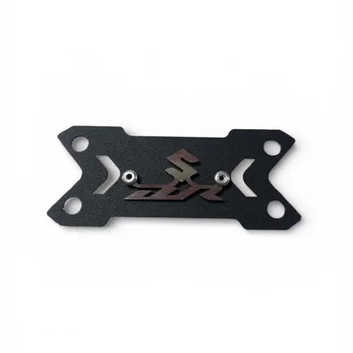 Logo Acutrax 3D Negro Suzuki DR 150 Acero Inoxidable