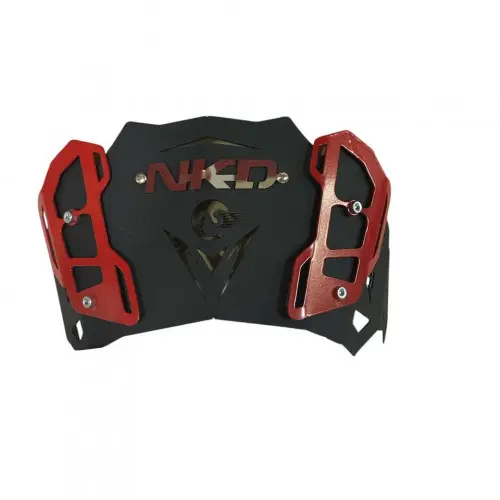 Cupula AKT NKD 125 Inoxidable Roja Tipo Lujo