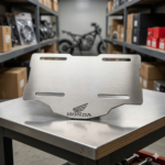 Porta Placa Acero Inoxidable Honda Abajo