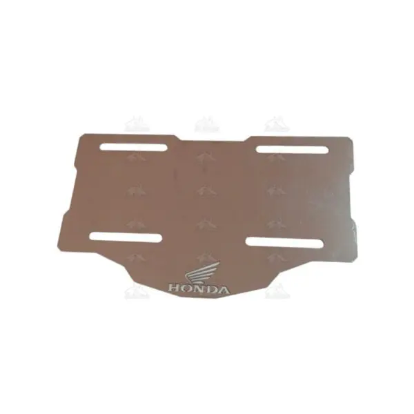 Porta Placa Acero Inoxidable Honda Abajo