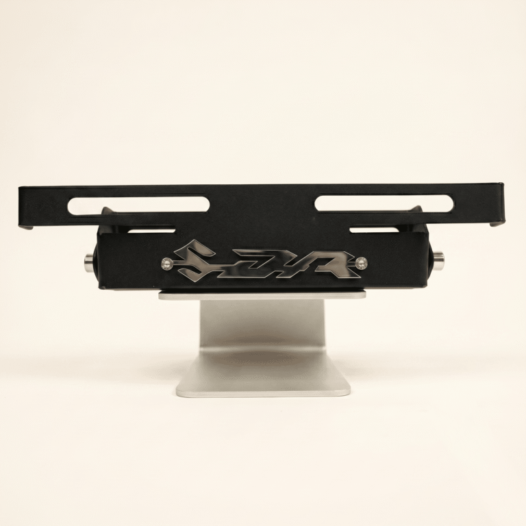Portaplaca Retráctil DR Negro 3D Acero Inoxidable