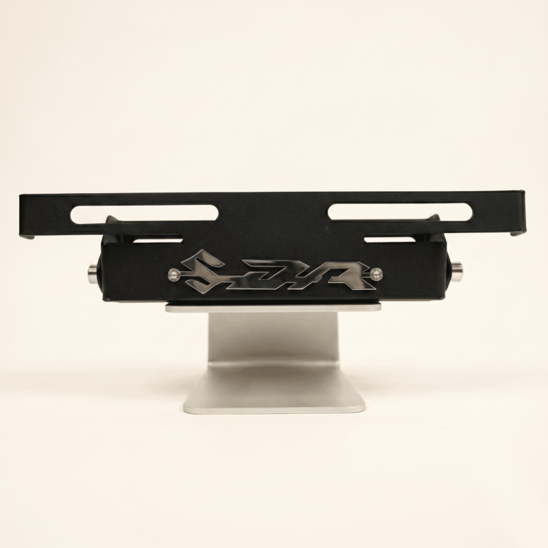 Portaplaca Retráctil Suzuki DR 150 Negro 3D Acero Inoxidable