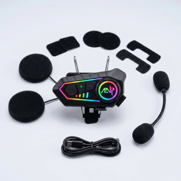 Intercomunicador Anp10 Max Vibrant Rgb Casco Moto