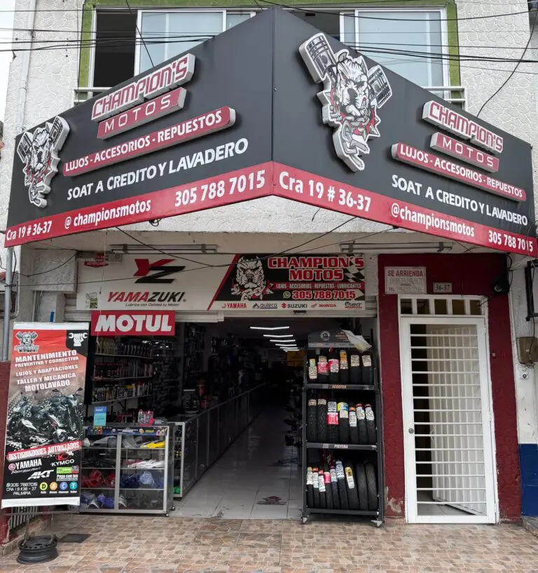 Fachada de Champions Motos en la Cra. 19 #36-37 de Palmira, Valle del Cauca