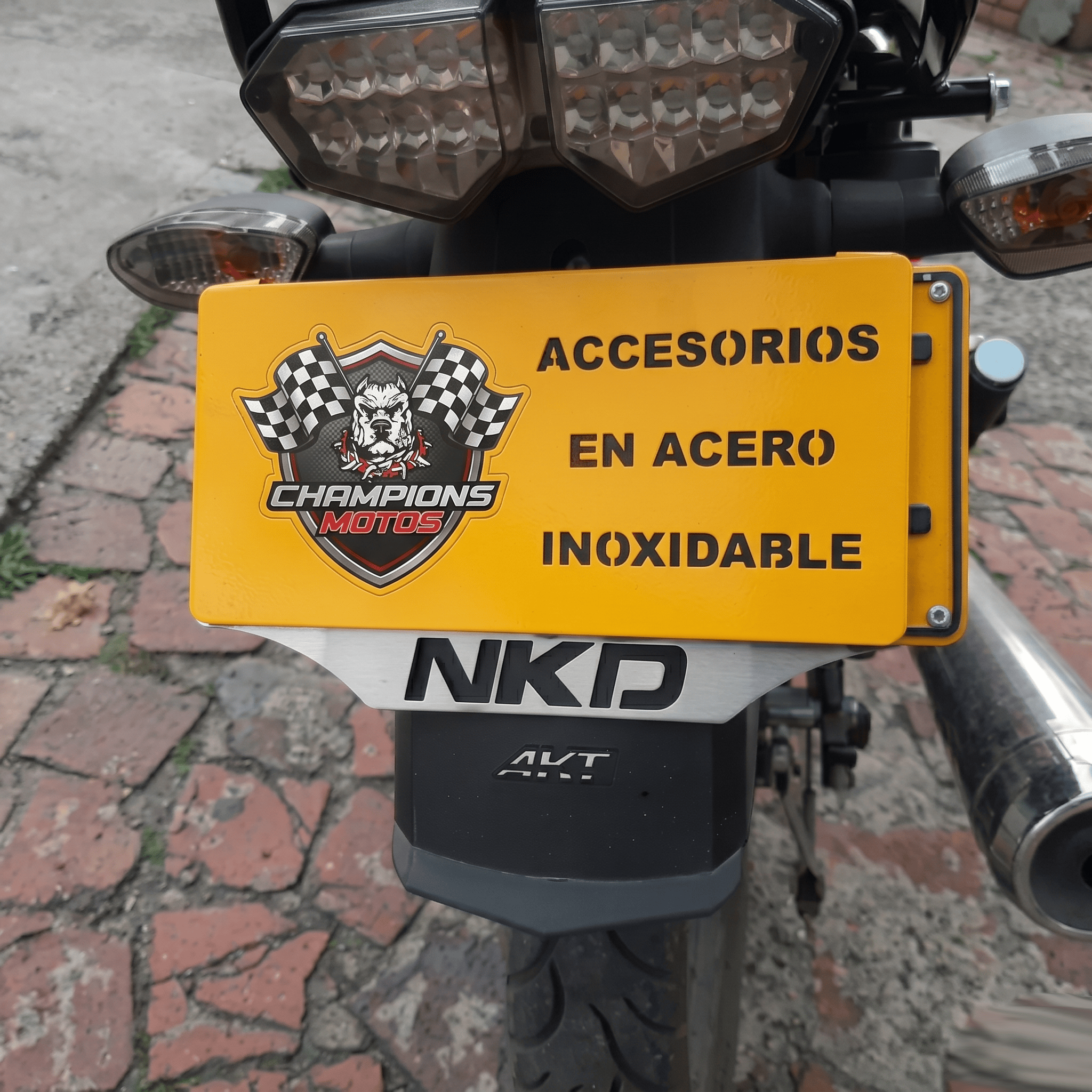 Porta Placas Acero Inoxidable