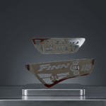 Par Emblemas Babero Yamaha Crypton FI Finn Acero Inoxidable