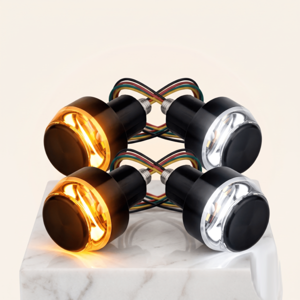 Pesas Timón Moto Luz Led Direccionales Universales