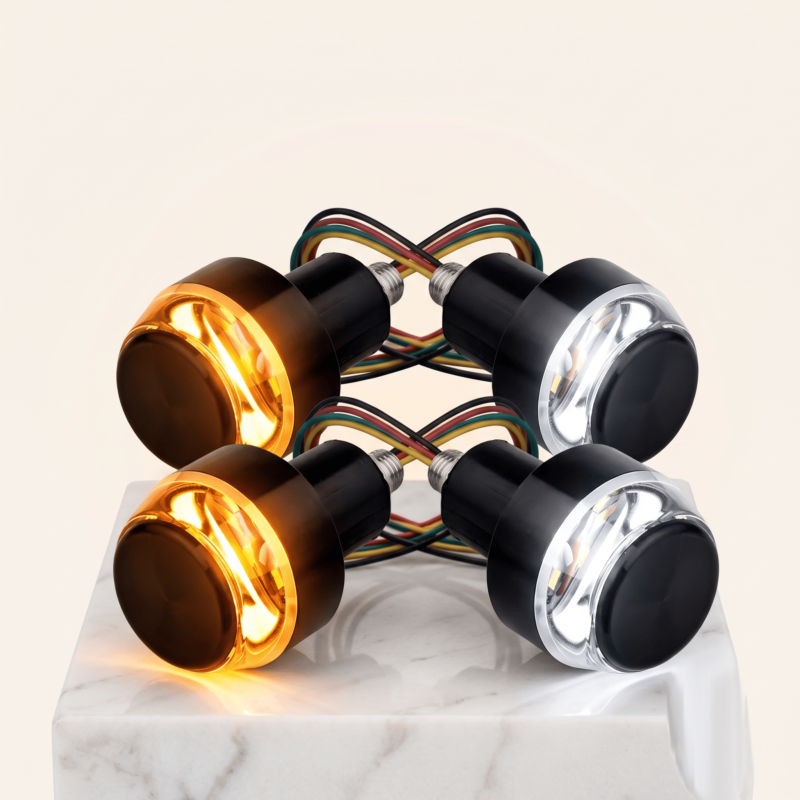 Pesas Timón Moto Luz Led Direccionales Universales