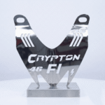 Logo Frontal Yamaha Crypton Fi V2 Acero Inoxidable
