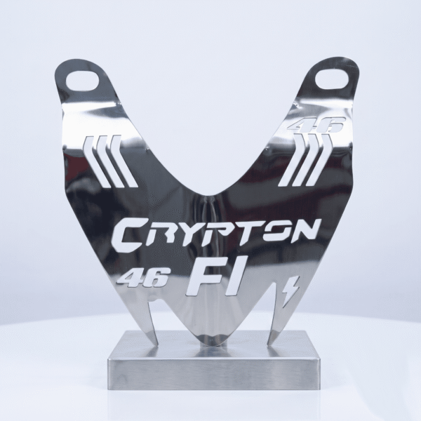 Logo Frontal Yamaha Crypton Fi V2 Acero Inoxidable