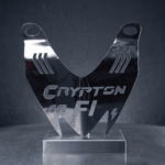 Logo Frontal Yamaha Crypton Fi V2 Acero Inoxidable