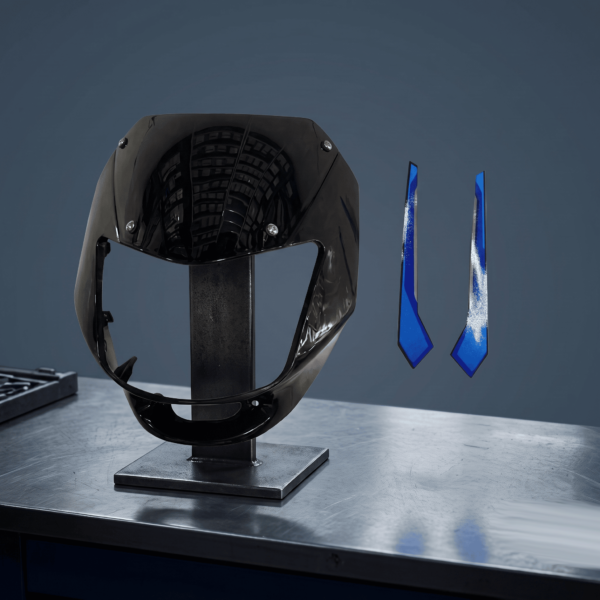 Carenaje Bajaj Boxer Ct 100 Negro Visor Calca Azul