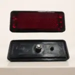 Traga Luz Rectangular Negro Rojo Para Moto