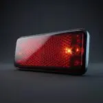 Traga Luz Rectangular Negro Rojo Para Moto