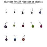 Llavero Yamaha Compacto Colores Fondo Negro