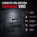 Canasta Parrilla Yamaha V80 2T Negra