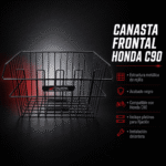 Canasta Parrilla Frontal Honda C90 Negra
