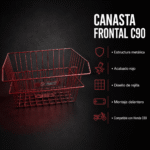 Canasta Parrilla Frontal Honda C90 Roja