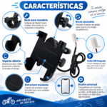 Soporte Porta Celular Para Moto Holder Metálico Ajustable