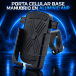 Soporte Porta Celular Moto Aluminio Ajustable 360