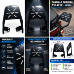 Parrilla De Carga AKT Flex Negra Contramarcada