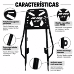 Parrilla De Carga Suzuki AX100 Negra Contramarcada