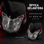 Carenaje Con Farola Discover ST 125 150 Negro Rojo