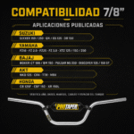 Manubrio SE Sport Alto 7/8 22mm Aluminio Tubular