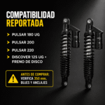 Amortiguadores Traseros Pulsar 180 Negros Par
