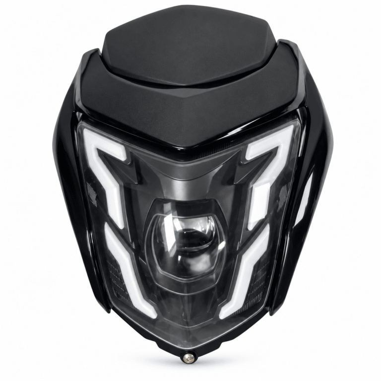 Farola LED con Lupa y Carenaje Negro MRX 150