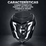 Farola LED con Lupa y Carenaje Negro MRX 150