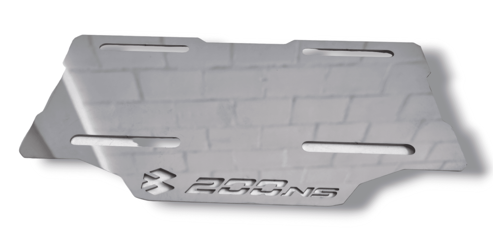 Porta Placa Auteco Pulsar Ns 200 acero inoxidable