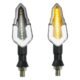 1 Par Direccionales Led Moto lujo modelo 4 amarillo blanco