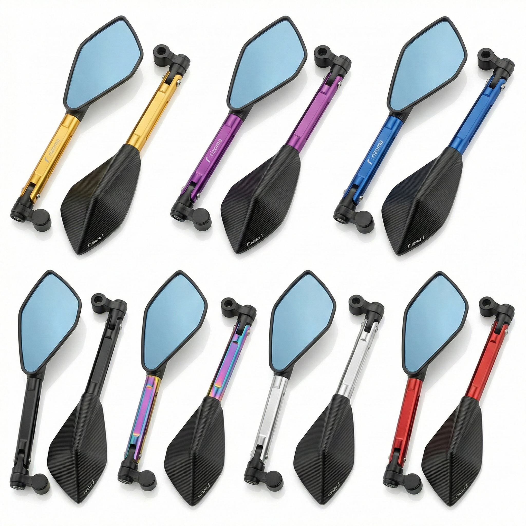 Espejos Retrovisor Rizoma 5 Puntas Aluminio Universal