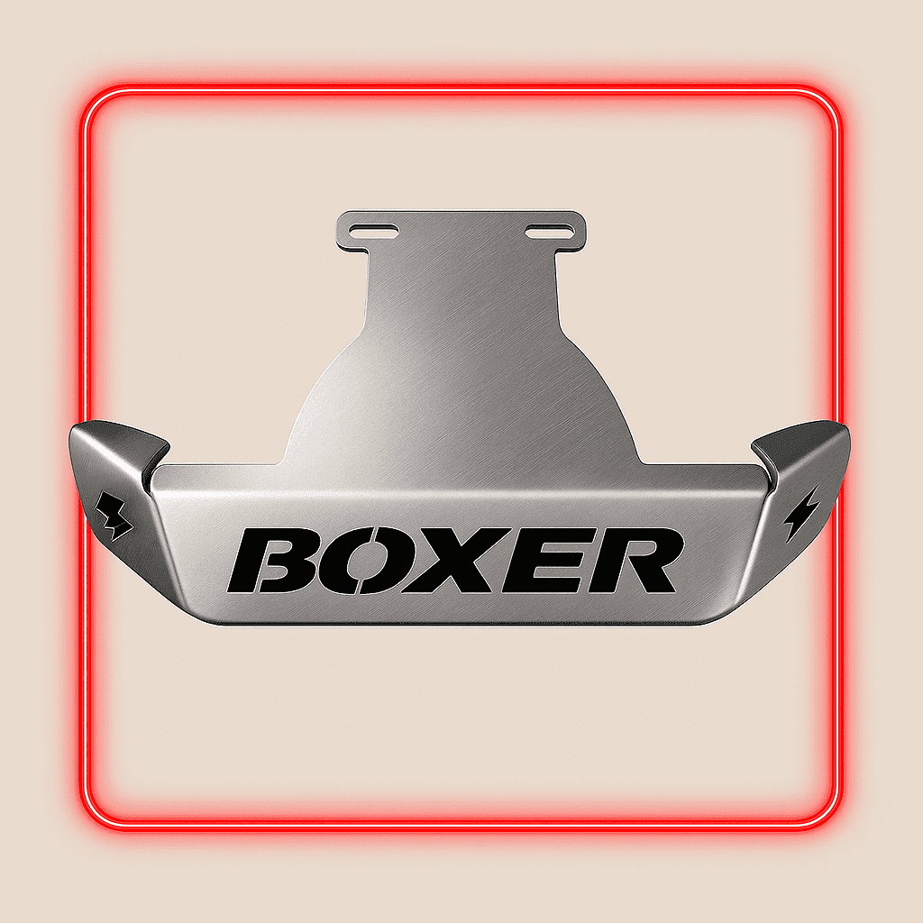 Logo Frontal en Acero Inoxidable