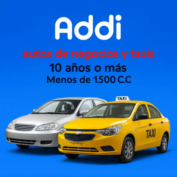 autos de negocios y taxis 10 años o más Menos de 1.500 C.C
