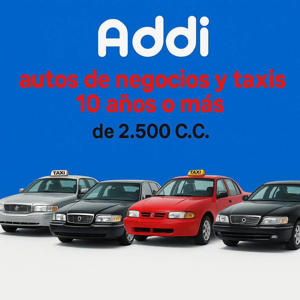 autos de negocios y taxis 10 años o más de 2.500 C.C
