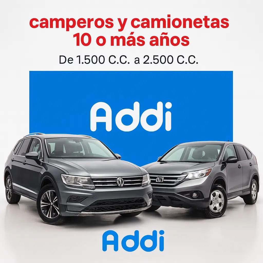 camperos y camionetas 10 o más años De 1.500 C.C. a 2.500 C.C.