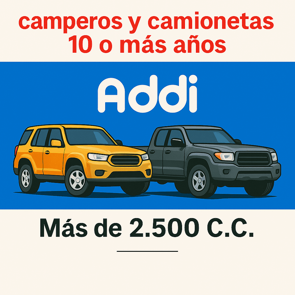 camperos y camionetas 10 o más años Más de 2.500 C.C.