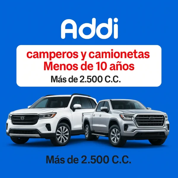 camperos y camionetas Menos de 10 años Más de 2.500 C.C