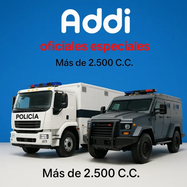 oficiales especiales Más de 2.500 C.C
