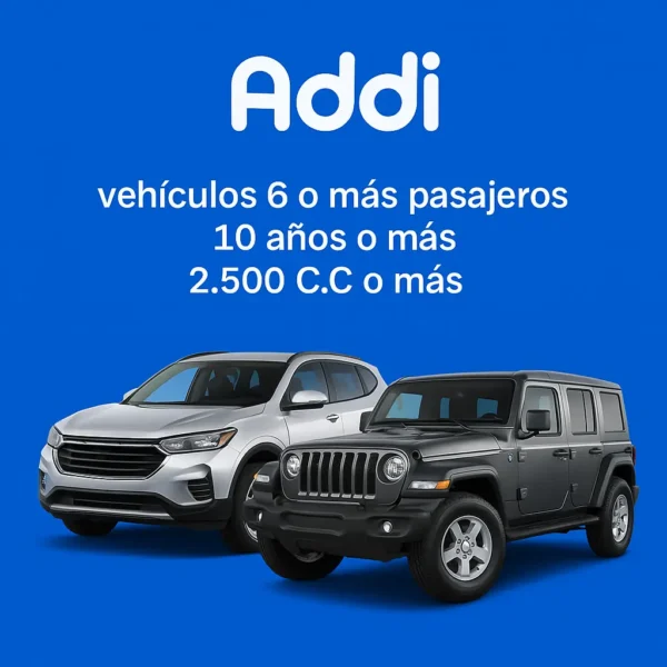 vehiculos 6 o mas pasajeros 10 años 2.500 C.C o más