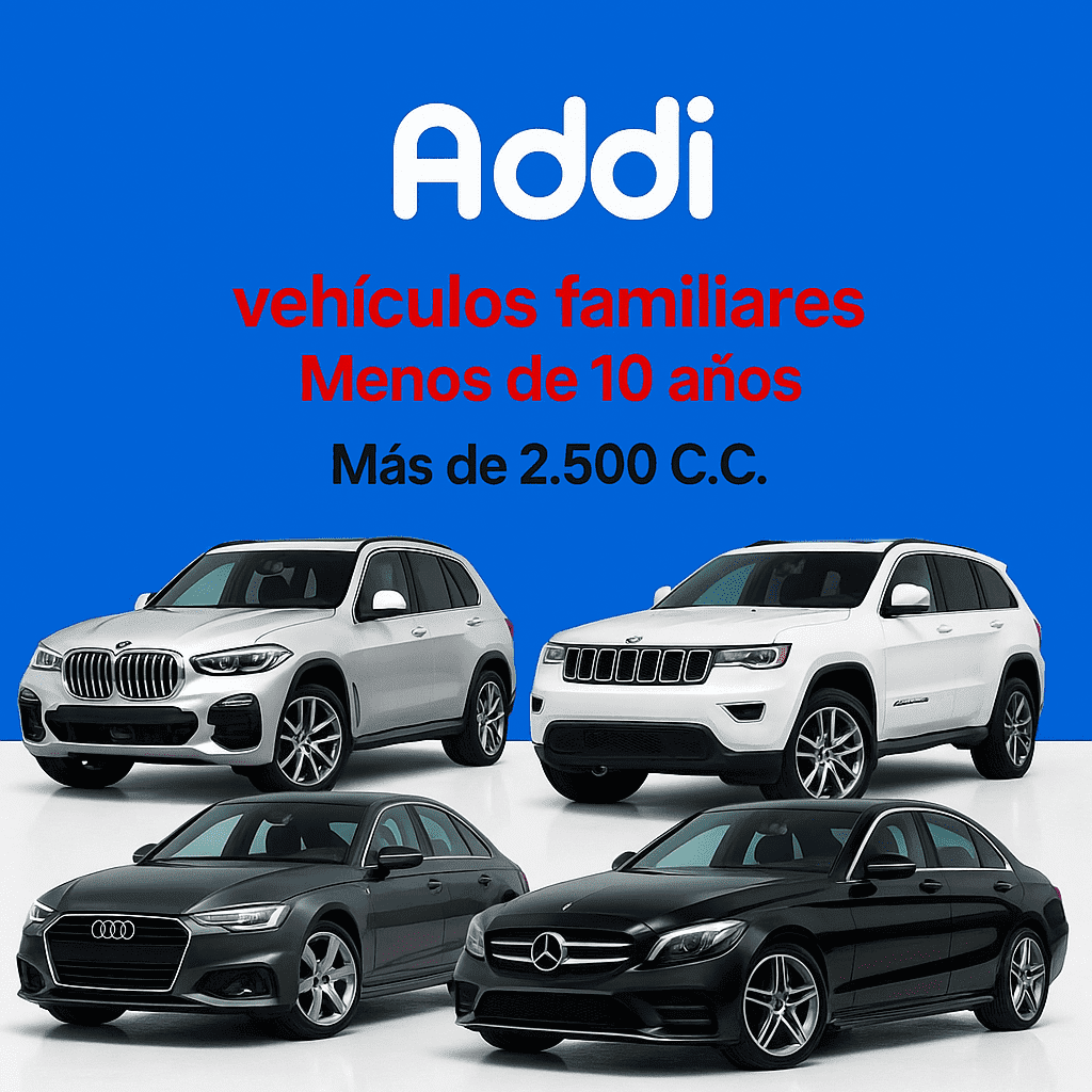 vehiculos familiares Menos de 10 años Más de 2.500 C.C