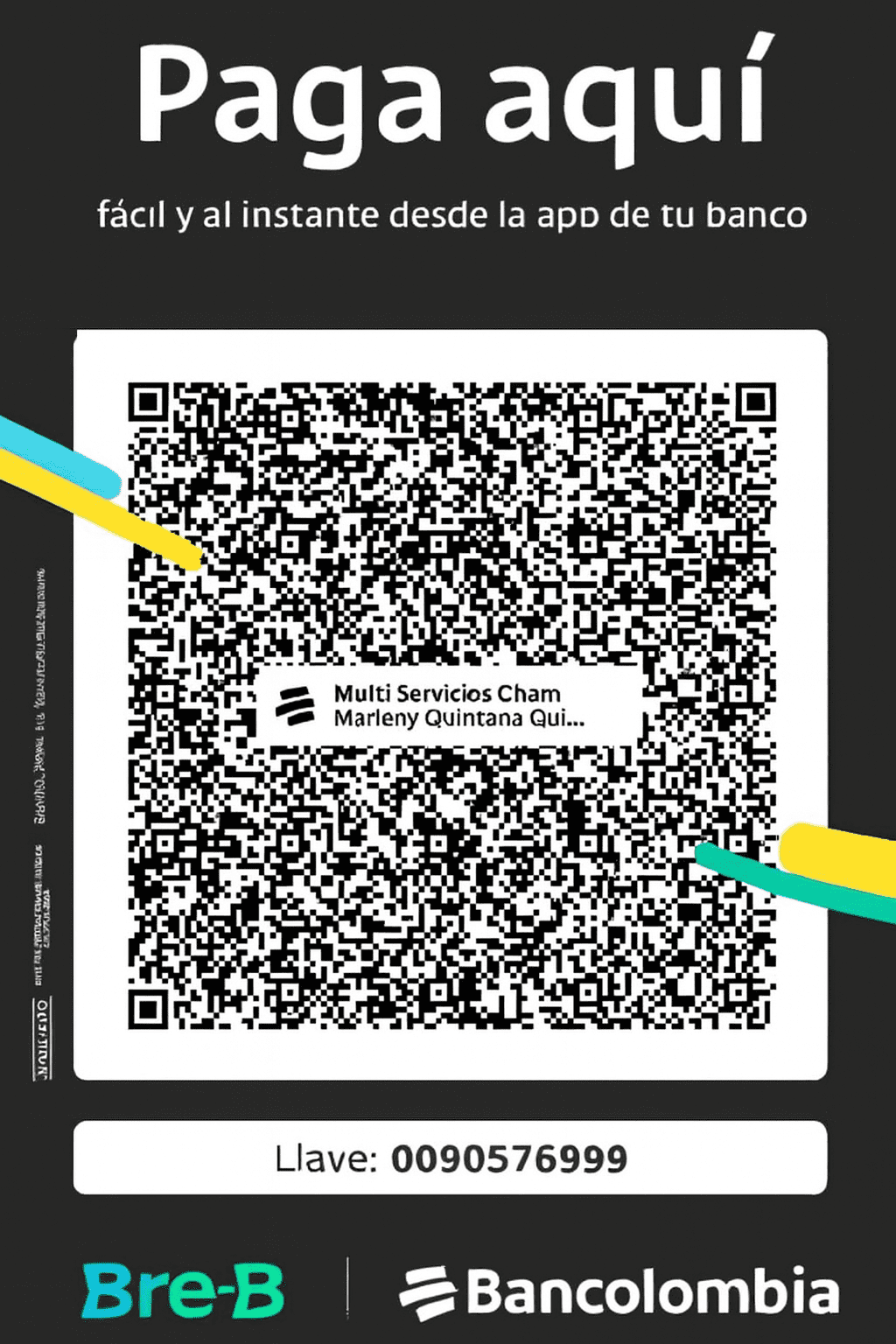 QR para pagos Champions Motos