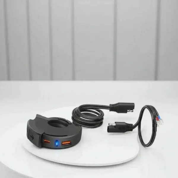 Cargador Rápido Moto 12v Usb Y Tipo C Impermeable