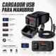 Cargador Rápido Motocicleta 12v Puerto Usb Y Tipo C