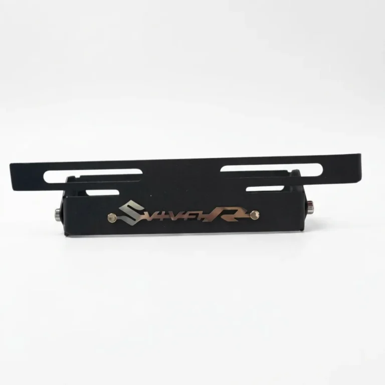 Portaplaca Retráctil Viva R Negro 3D Acero Inoxidable