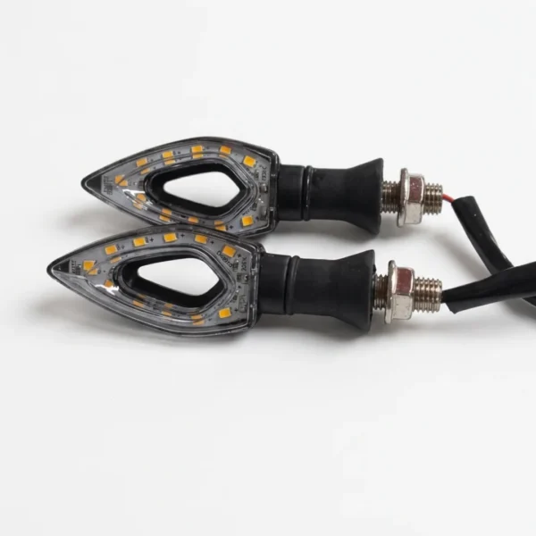 Direccionales Led Moto Lujo Perforados Secuenciales Amarillo