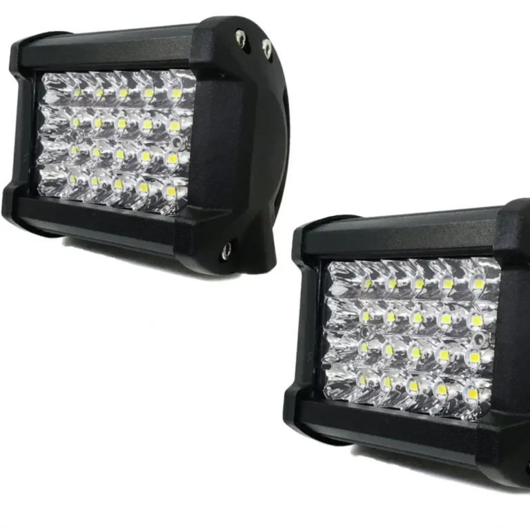 Par Exploradoras Cuadradas 24 Led 12000 Lúmenes Para Moto