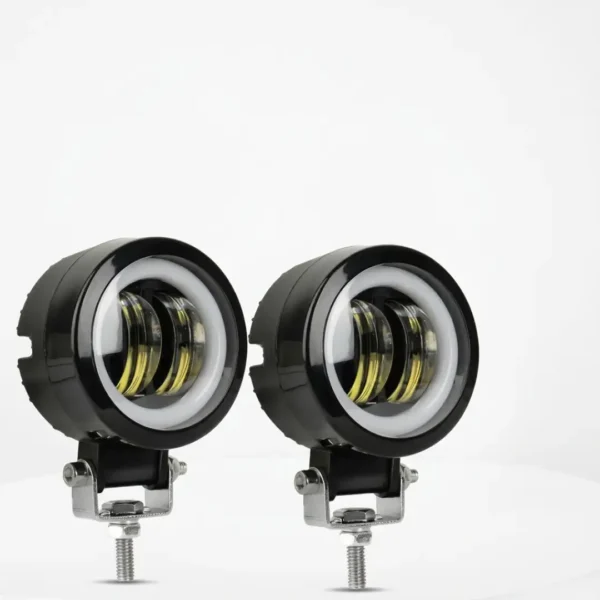 Par Exploradoras Redondas Ojo De Ángel Blanco Para Moto